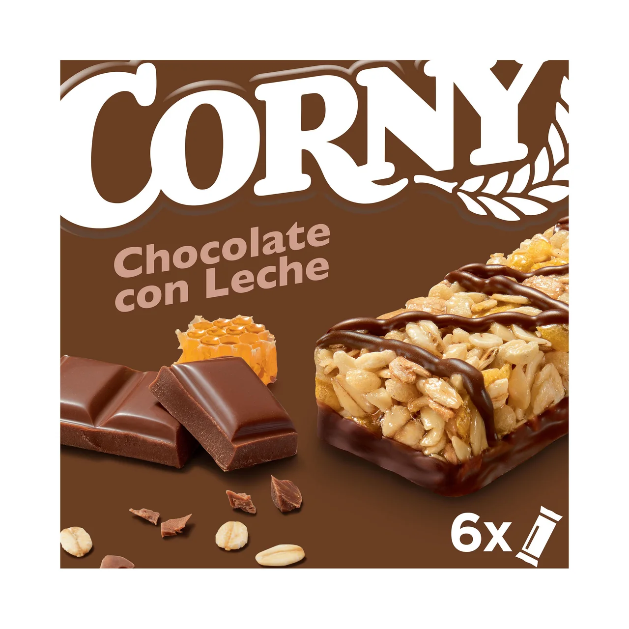Barritas de cereales con chocolate con leche 6 x 25 g.