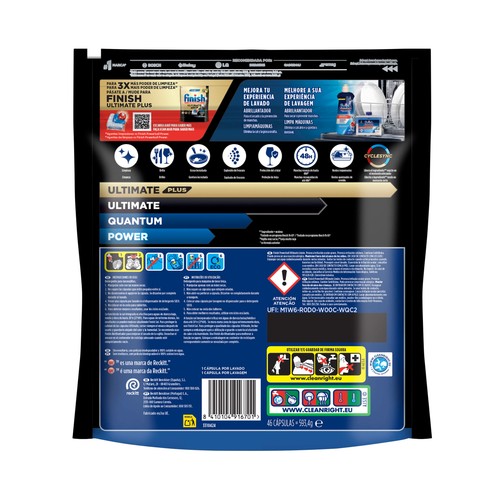 FINISH ULTIMATE Capsulas de lavavajilllas máquina 46 dosis 640g