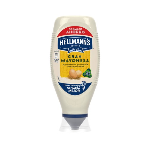 HELLMANN"S Salsa mayonesa en formato bote bocabajo 750 ml.
