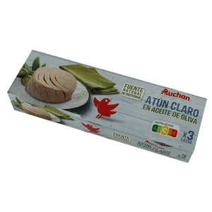 PRODUCTO ALCAMPO Atún claro en aceite de oliva pack 3 uds. x 52 g.
