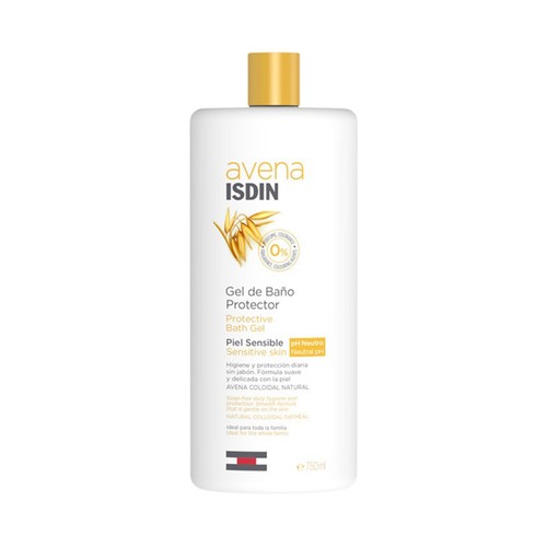 ISDIN Gel de baño y ducha con avena Coloidal natural, para piel sensible ISDIN 750 ml.