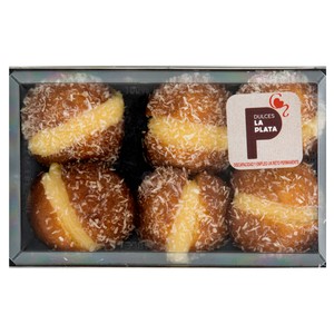 DULCES LA PLATA Mini conchas crema 6 unidades 180 g.