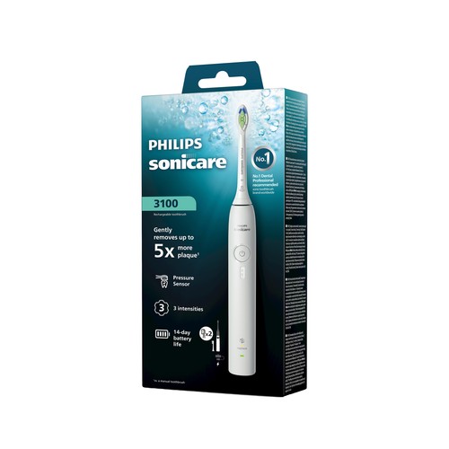 Cepillo de dientes eléctrico PHILIPS Sonicare Serie 3100 HX4032/21, 3 velocidades, temporizador, sensor de presión