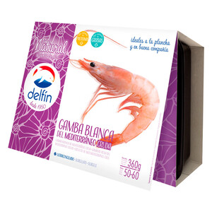 Imagen de DELFÍN Gamba blanca 50 / 60 del Mediterraneo, cruda y ultracongelada DELFÍN 360 g (P.N.E).