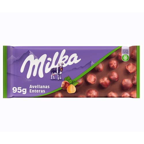 MILKA Chocolate con leche y avellanas 95 gr.