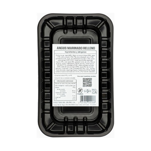 EMCESA Redondo de vacuno marinado relleno de champiñón y frutos secos.
