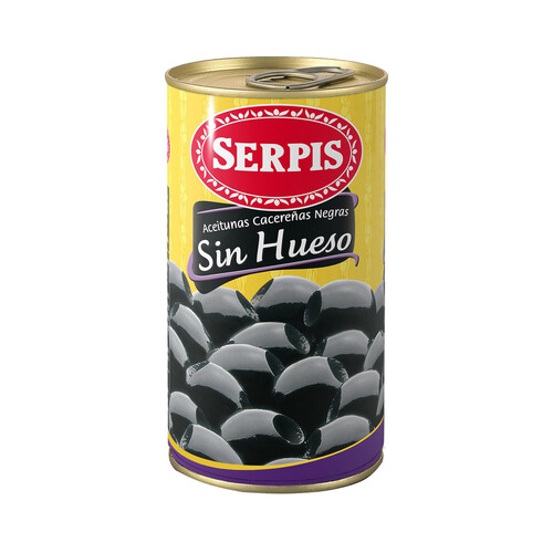 SERPIS Aceituna negra cacereña sin hueso SERPIS 150 g.