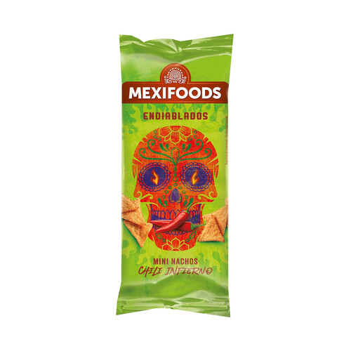 Mini nachos endiablados chili infierno MEXIFOODS 75 gr.