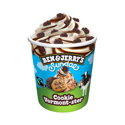 BEN & JERRY"S Tarrina de helado de nata con galletas y trocitos de chocolate sundae 427 ml.