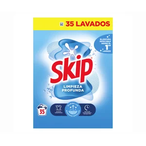 SKIP Active Clean Detergente en polvo para lavadora con aceleradores de lavado 35 lav.