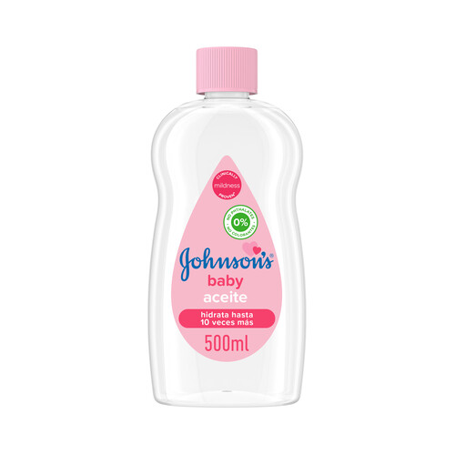 JOHNSON'S Aceite hidratante que deja la piel suave y sana, especial pieles delicadas JOHNSON´S Baby 500 ml.