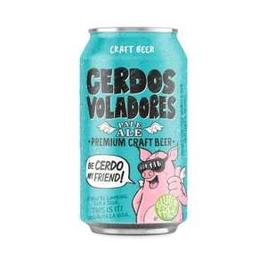 Imagen de CERDOS VOLADORES Cerveza sin gluten lata 33 cl.