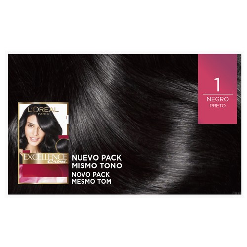 L´ORÉAL PARIS Excellence creme Tinte de pelo permanente tono 1 Negro.