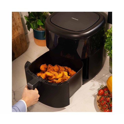Freidora de aire CECOTEC Cecofry Bombastik 6000, 1700W, capacidad 6L, temporizador, pantalla táctil, control táctil, 12 programas.