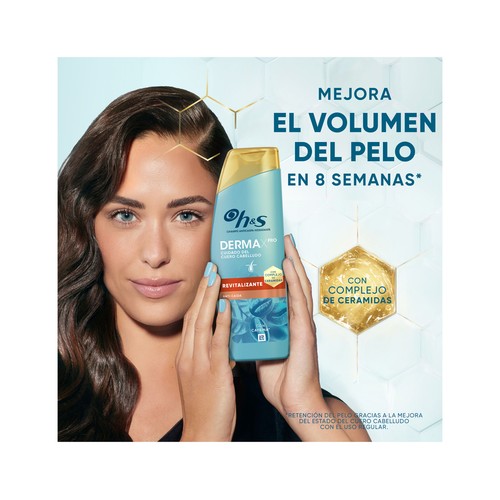 H&S Derma xpro Champú anticaspa revitalizante, para cuero cabelludo seco a muy seco 300 ml.