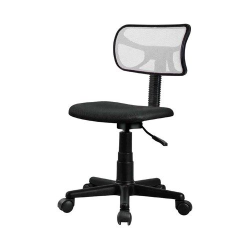 Silla de escritorio infantil 48X41X73/85, estructura de nylon, color negro-blanco. CAMILO RIGAMONTI