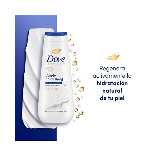 DOVE Cuidado avanzado Gel hidratante para ducha o baño, con hidratante naturales 600 ml