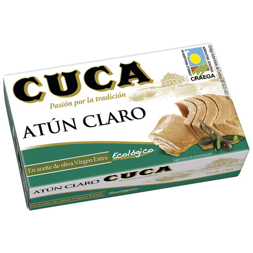 CUCA Atún claro en aceite de oliva virgen extra ecológico CUCA 82 g.