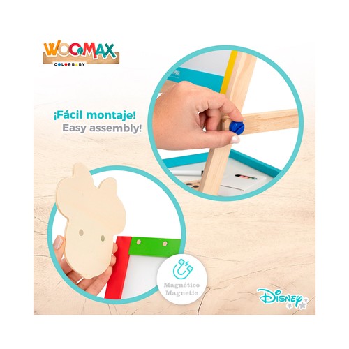 Pizarra Blanca/Negra con accesorio Woomax +4 Años, DISNEY