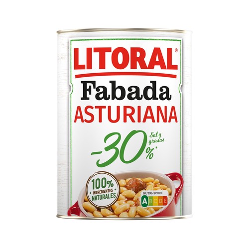 LITORAL Fabada Asturiana -30% sal y grasas 420 g.