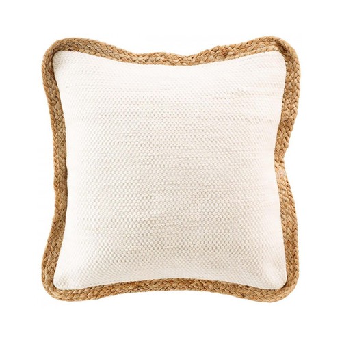 Cojín natural Ribete Yute 45x45cm.