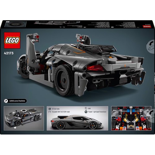 LEGO Technic Hipercoche Koenigsegg Jesko Absolut Gris 42173, 801 piezas, +10 años.