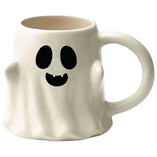 Taza 35cl loza, en 3D forma fantasma. ACTUEL