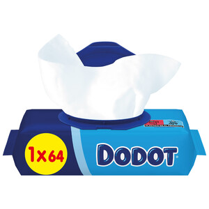 DODOT Toallitas humedas para bebé, aptas para manos y cara DODOT 64 uds.