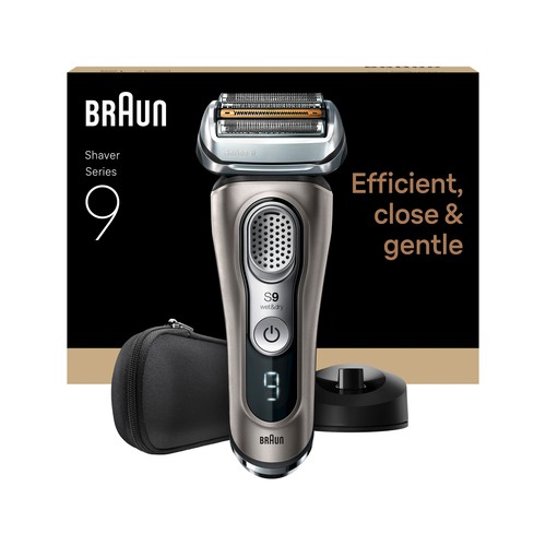 Afeitadora barba eléctrica inalámbrica BRAUN Series 9 9325S, seco y húmedo, autonomía hasta 60 min.
