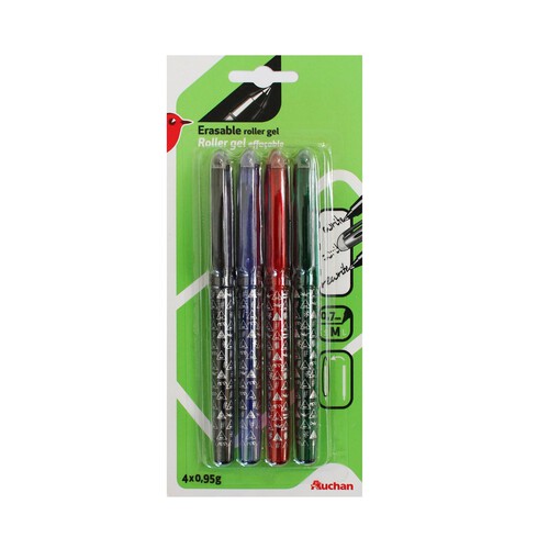 4 bolígrafos con de punta media y grosor de 0.7mm, varios colores PRODUCTO ALCAMPO.