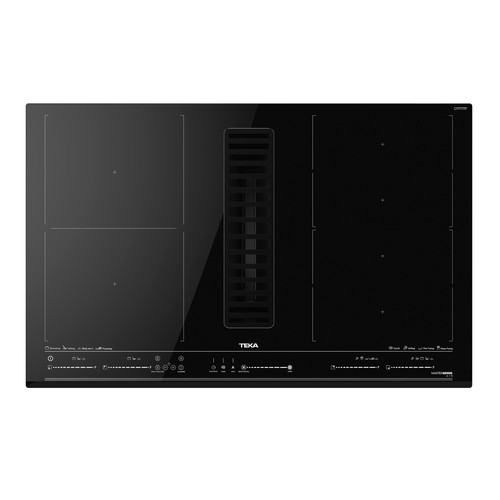 Placa inducción TEKA Mastersense Air Aff 87601 MST con extractor integrado, 4 zonas de cocción, potencia: 7200w, Zona flex, programable, 9 niveles de potencia por zona, A: 80cm.