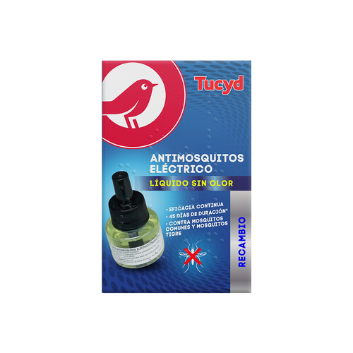 PRODUCTO ALCAMPO Antimosquitos eléctrico líquido sin olor, rrcambio PRODUCTO ALCAMPO TUCYD 33 ml.