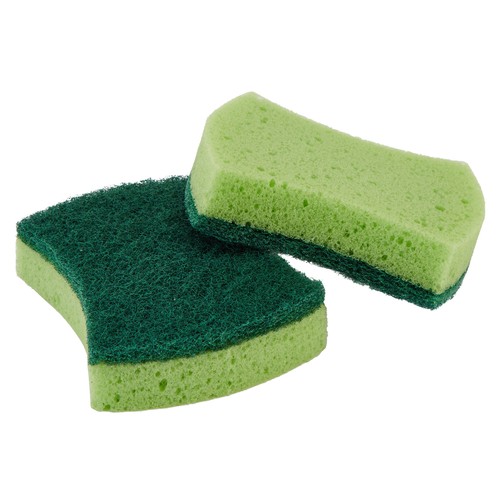 PRODUCTO ALCAMPO Estropajo fibra verde con esponja PRODUCTO ALCAMPO 2 UDS.