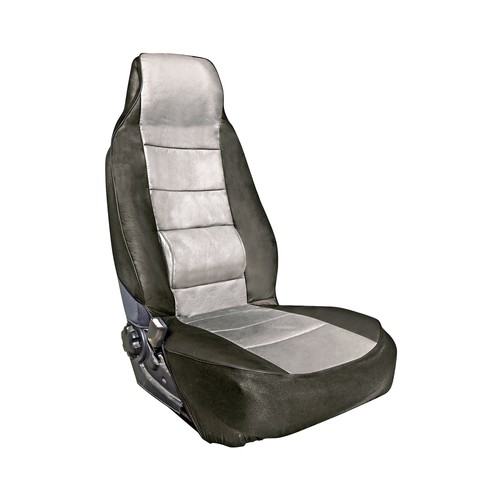 Funda para asiento anatómica de coche, color negro y gris, ATLANTIS.
