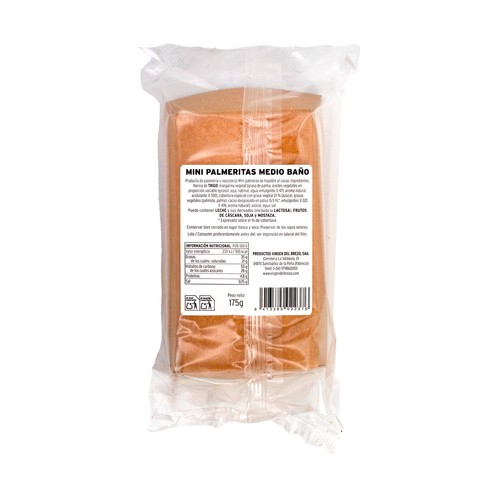 Mini palmerita medio baño 175 g.