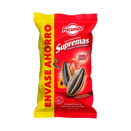 FACUNDO Supremas Pipas degirasol de calidad superior 190 g.