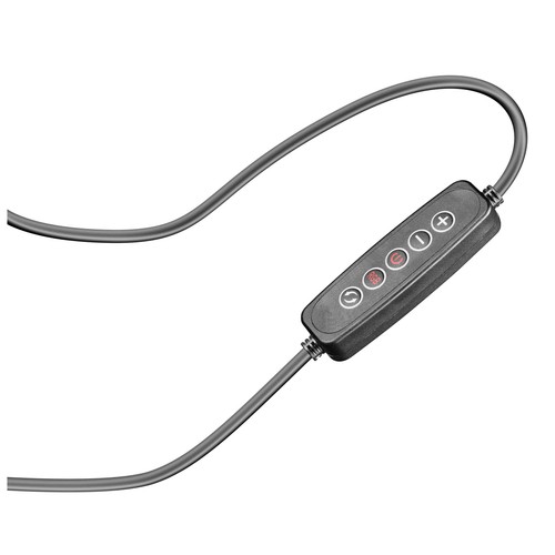 Aro de luz con trípode CELLULAR LINE SELFIERINGPROMULTK, anillo Led 10'', altura 1,60m, 18 modos de iluminación RGB, mando Bluetooth.
