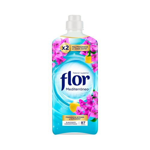 FLOR Suavizante concentrado mediterráneo - 87 lavados.