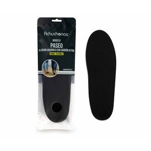 Plantillas de algodón orgánico con carbón activo Paseo, suaves y flexibles, Talla 39/41.