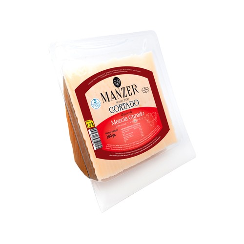 MANZER Ya cortado Queso mezcla curado 200 g.