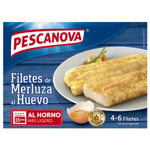 Imagen de PESCANOVA Merluza en filetes al huevo, sin gluten 4 - 6 uds.