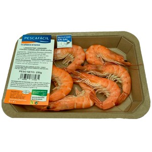 Imagen de PESCAFACIL Langostino vannamei cocido reducido sal 20/40 250 g.
