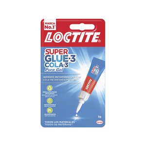 Pegamento instantáneo multimaterial, transparente, sin olor SUPER GLUE 3 DE LOCTITE Power Easy.