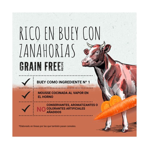 BEYOND Alimento gatos húmedo buey PURINA BEYOND 8