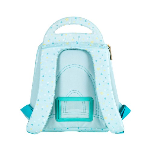 Mochila preescolar diseño de princesa, color azul, PRODUCTO ALCAMPO, 24x25x13cm.
