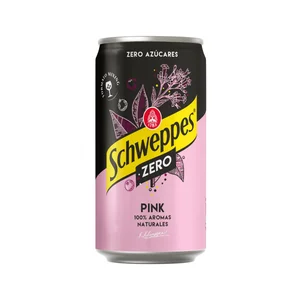 SCHWEPPES Zero pink Tónica en formato lata 25 cl.