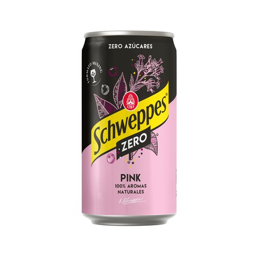 SCHWEPPES Zero pink Tónica en formato lata 25 cl.