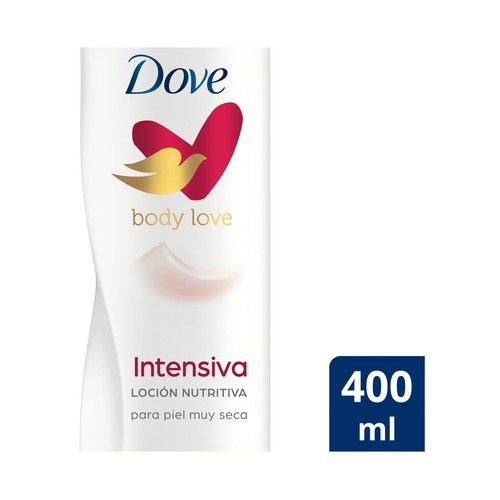 DOVE Body loveCrema coporal nutrición intensa, para pieles muy secas 400 ml.