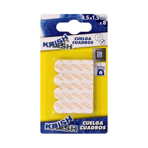 8 cuelga cuadros de 4.5 x 1.5 cm que soporta 0.7 kg, ARREGUI