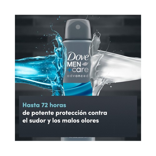 DOVE Men + care advanced Desodorante spray para hombre antitranspirante hasta 72 horas 150 ml.